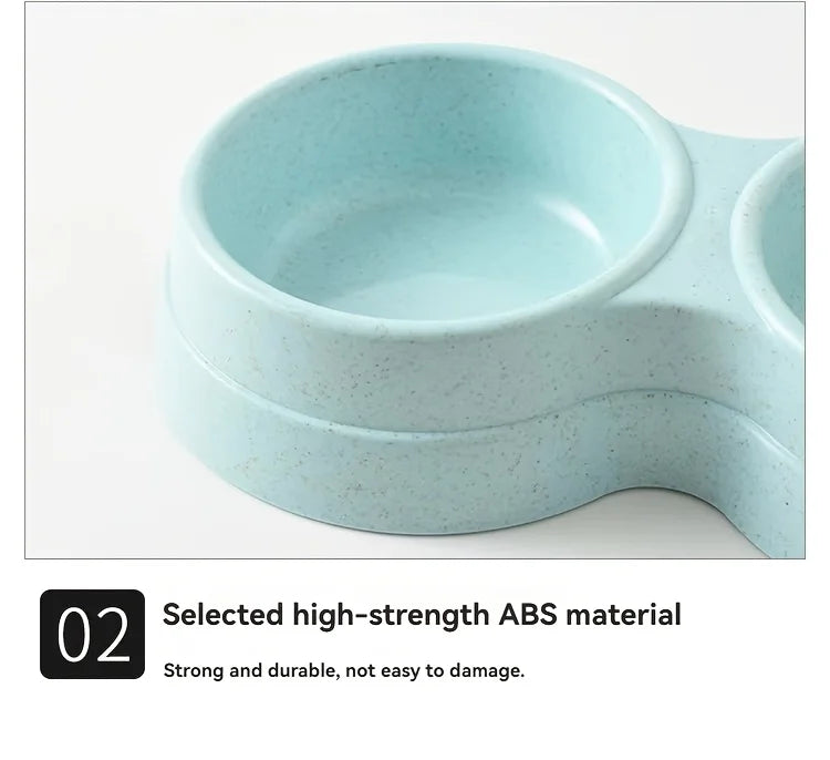 Double Stainless Steel Pet Bowls with Non-Skid Base