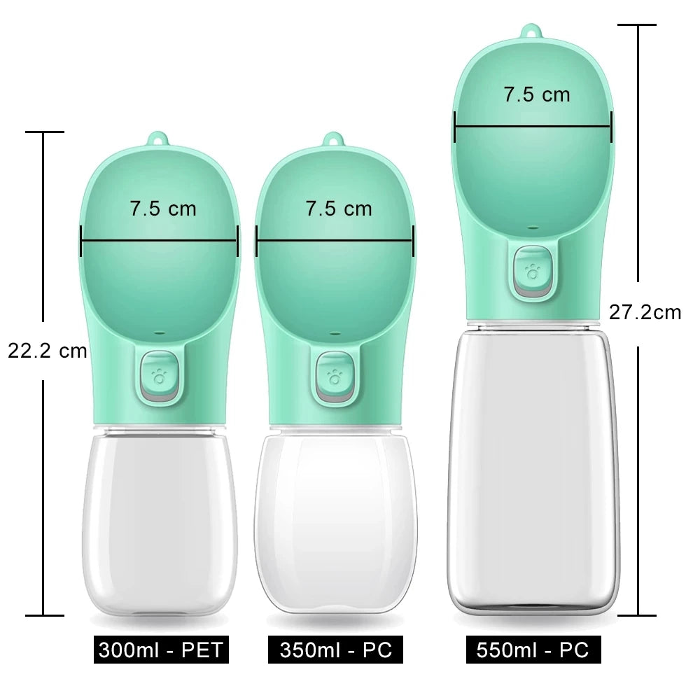 Portable Dog Water Bottle with Drinking Tray