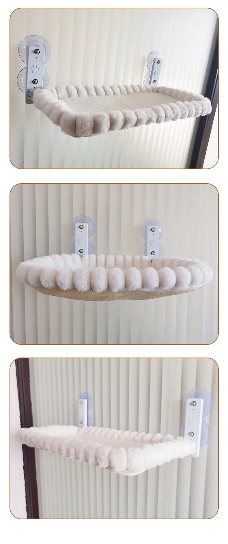 Cat Window Hammock with Suction Cup Mounts