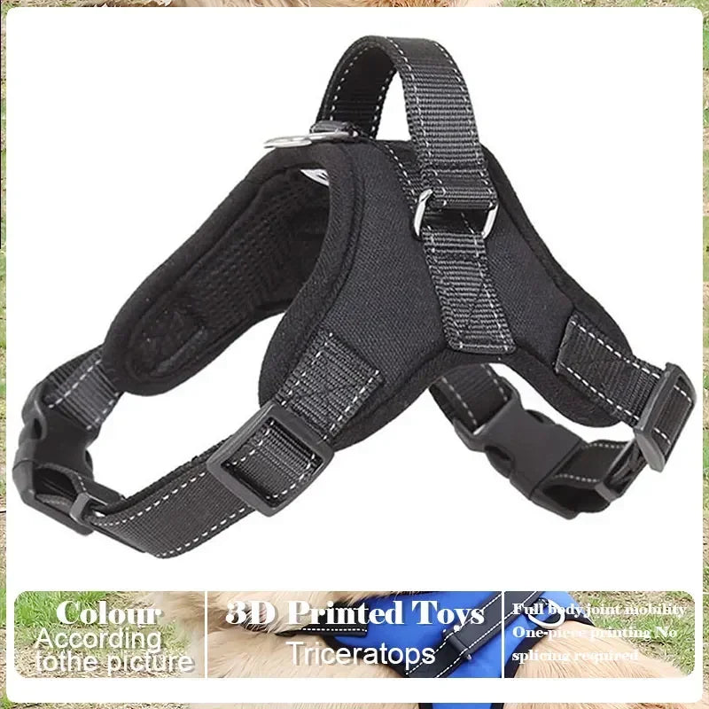 Adjustable Reflective Dog Harness with Handle